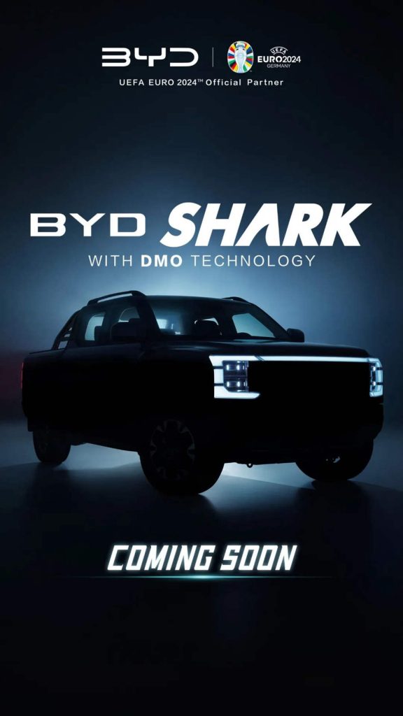 Based on the global market, BYD has officially named its first pickup truck the BYD SHARK