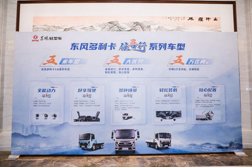 Positioned as a 5-meter light truck, the Dongfeng Duolika "Ren Wuxing" series of products has been launched and released to the market.