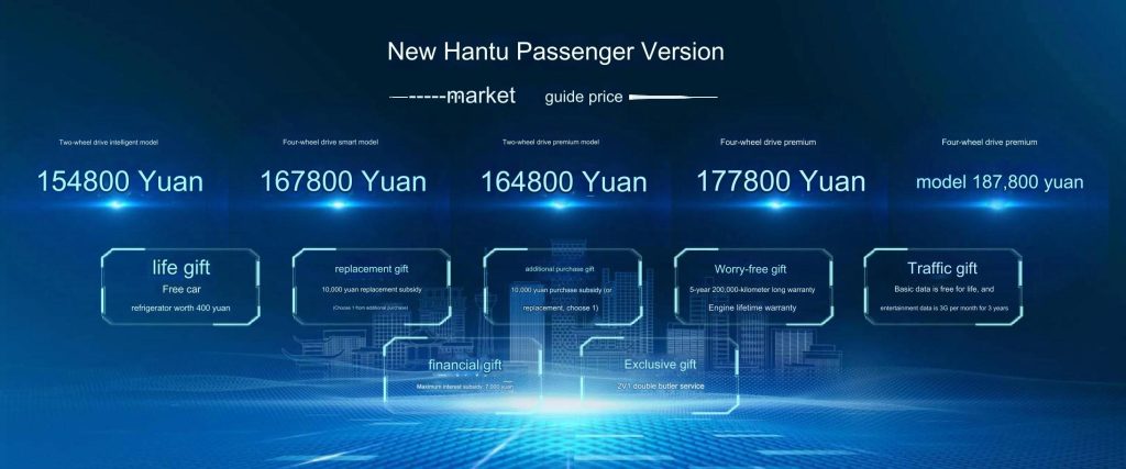 Defining the benchmark for passenger-grade pickup trucks, JAC’s new Hantu passenger version is officially launched, priced from 154,800 yuan