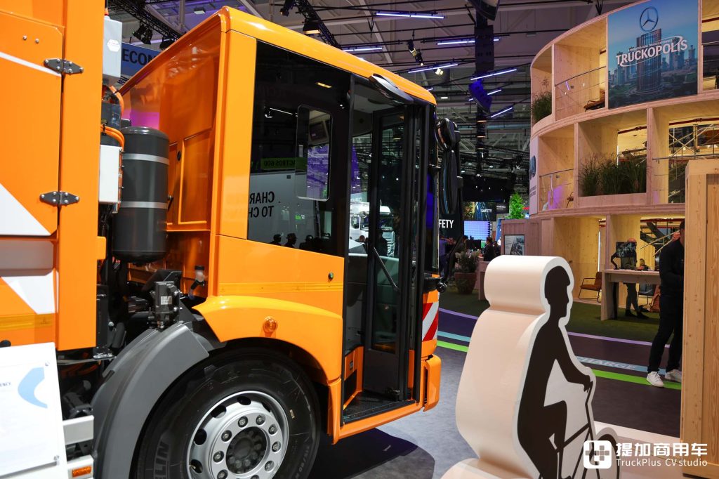 2024IAA: Pioneer in Low-Entry Trucks, Mercedes eEconic 300 Fully Electric Model On-Site