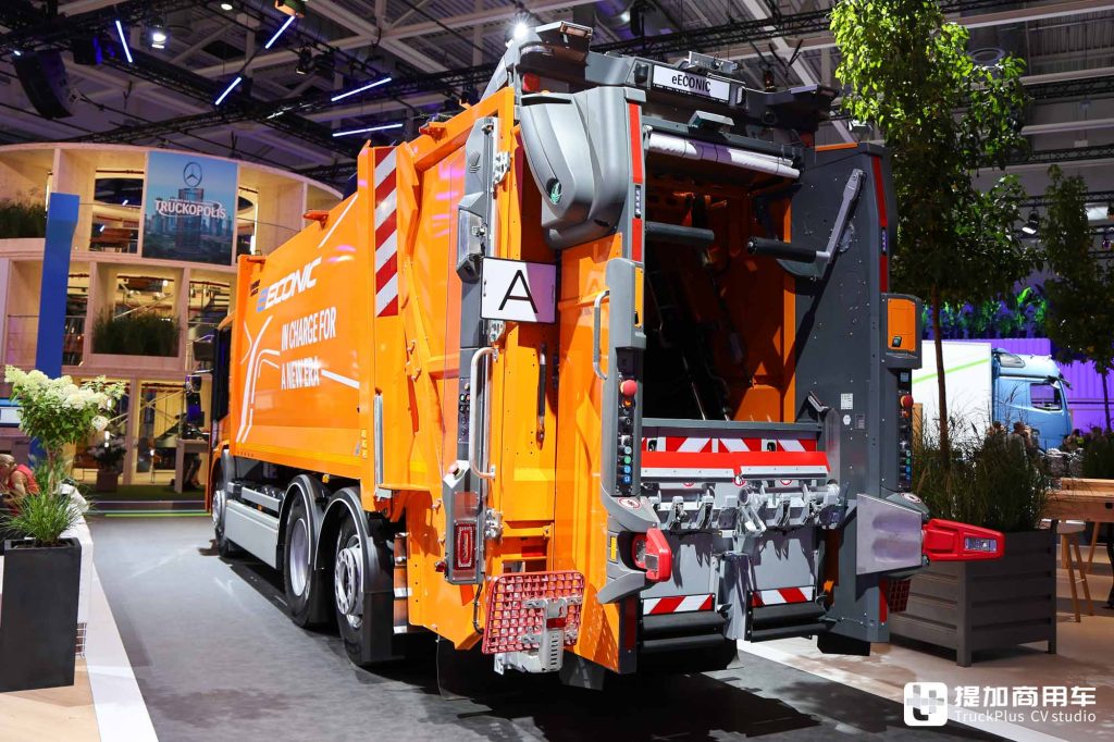 2024IAA: Pioneer in Low-Entry Trucks, Mercedes eEconic 300 Fully Electric Model On-Site