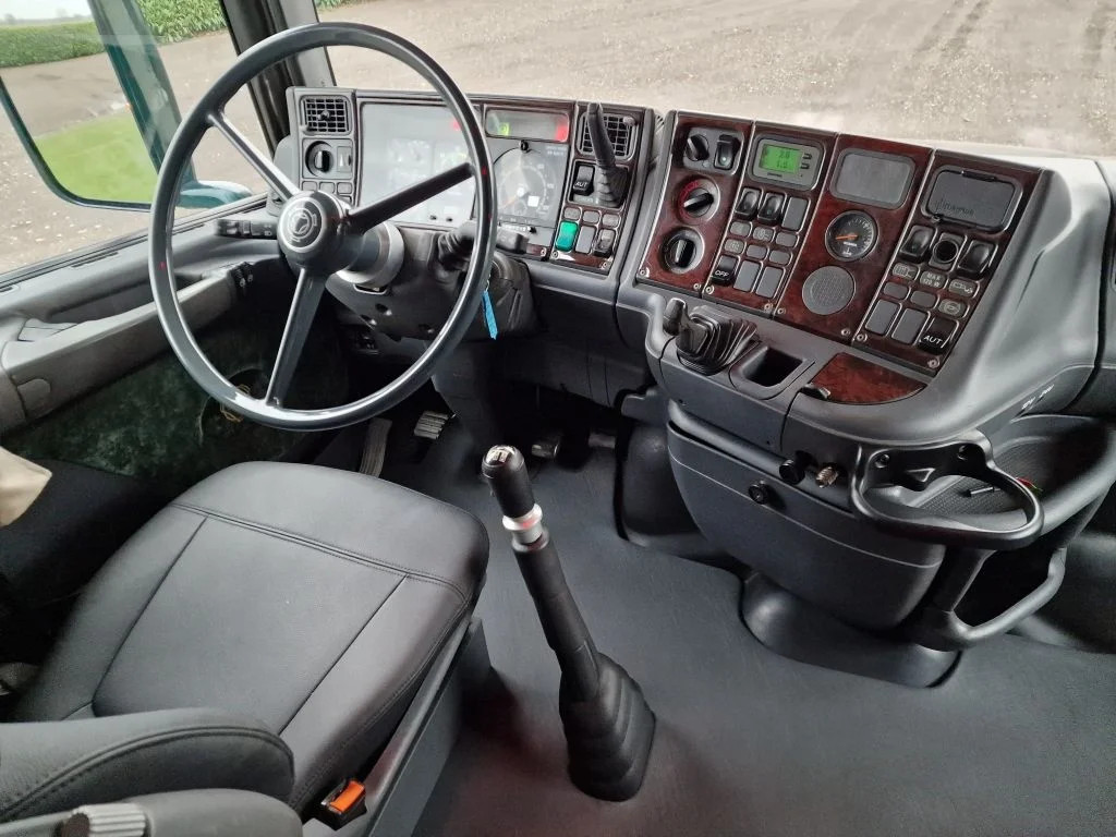 The Long-Hood King of the Highway + V8 Engine: A Close-Up Look at the Scania T 164 Long-Hood Truck