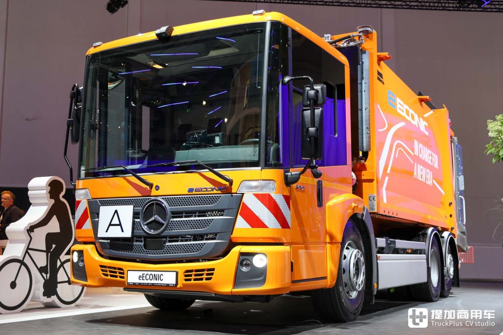 2024IAA: Pioneer in Low-Entry Trucks, Mercedes eEconic 300 Fully Electric Model On-Site