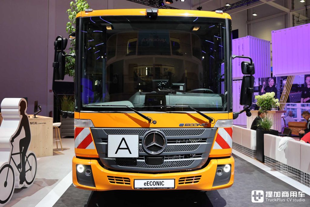 2024IAA: Pioneer in Low-Entry Trucks, Mercedes eEconic 300 Fully Electric Model On-Site