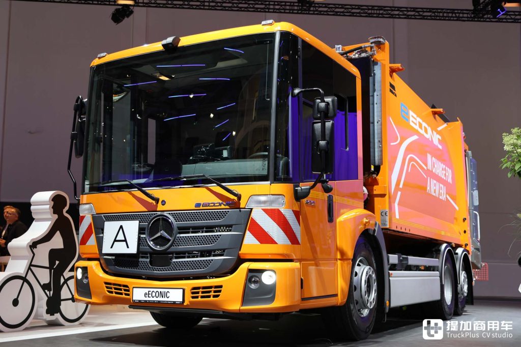 2024IAA: Pioneer in Low-Entry Trucks, Mercedes eEconic 300 Fully Electric Model On-Site
