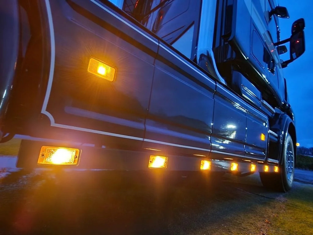 The Long-Hood King of the Highway + V8 Engine: A Close-Up Look at the Scania T 164 Long-Hood Truck