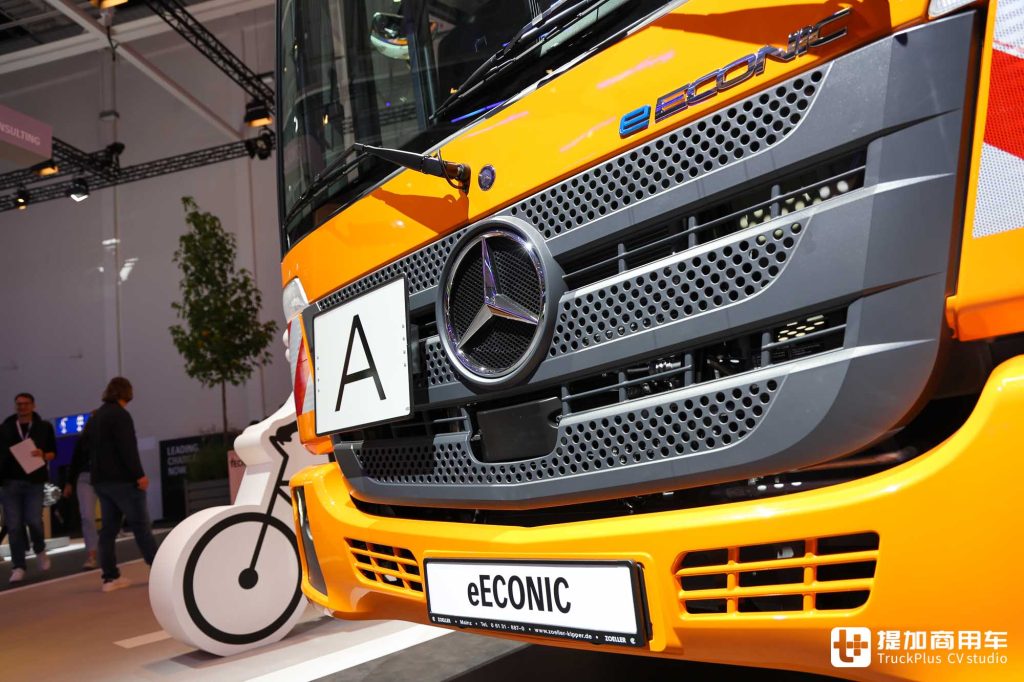 2024IAA: Pioneer in Low-Entry Trucks, Mercedes eEconic 300 Fully Electric Model On-Site