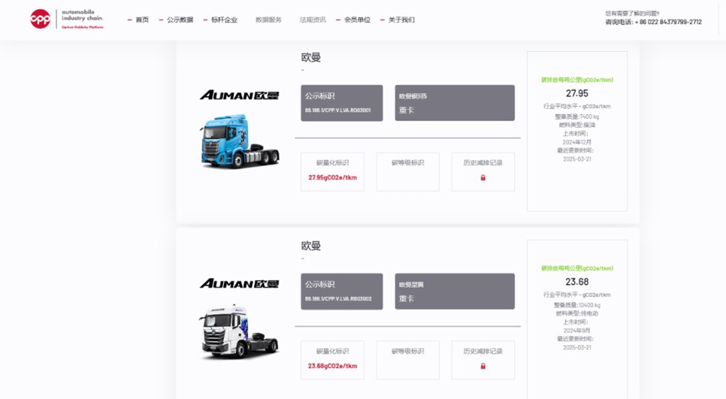 The First in the Industry! Foton Auman Obtains the Carbon Footprint Quantification Label for Heavy Trucks, Accelerating the Low-Carbon Pace of the Industry